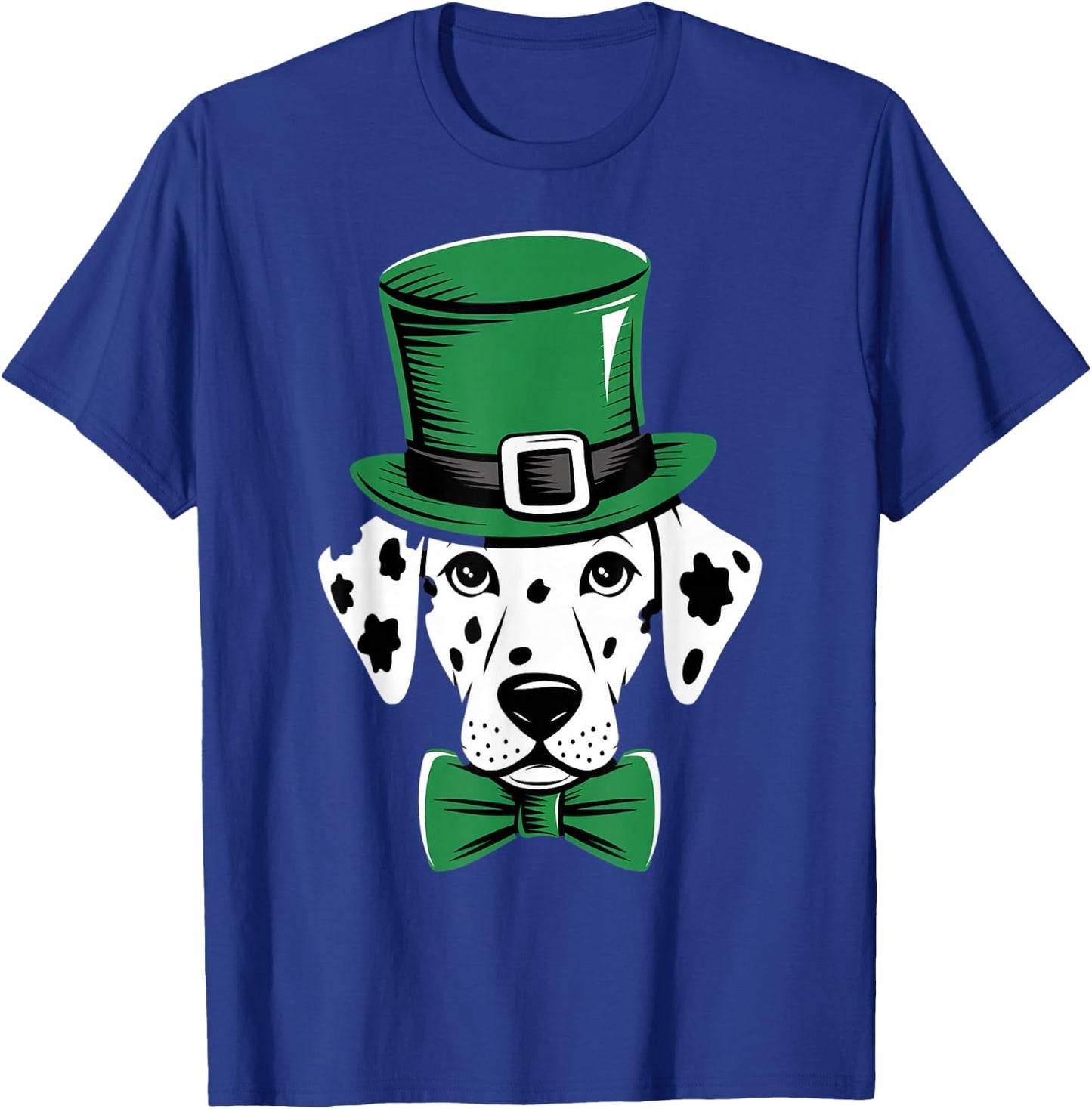 Green Dalmatian shamrock on St Patricks Day Dalmatian T-Shirt - T-Shirt | Royal