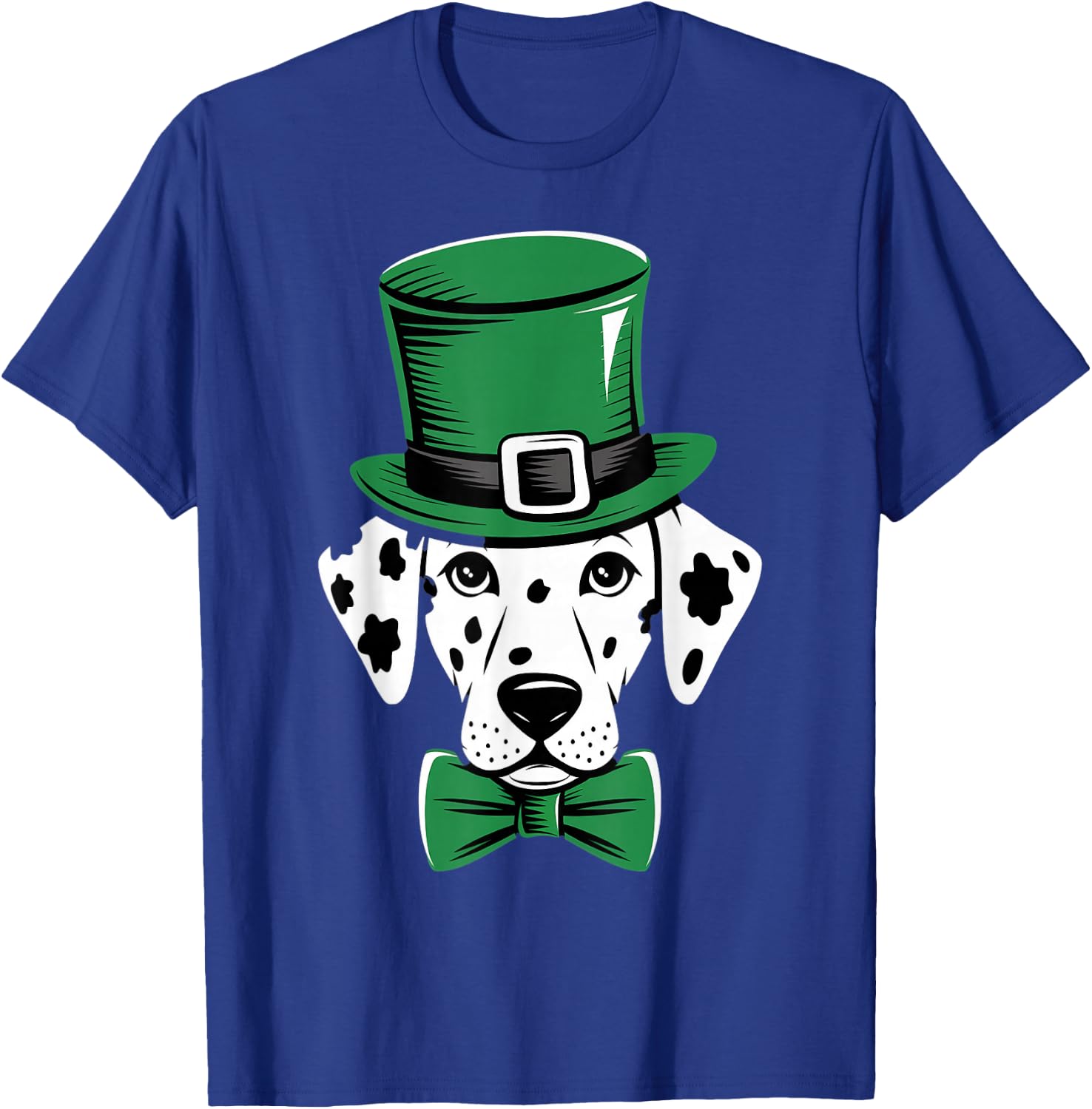 Green Dalmatian shamrock on St Patricks Day Dalmatian T-Shirt - T-Shirt | Royal