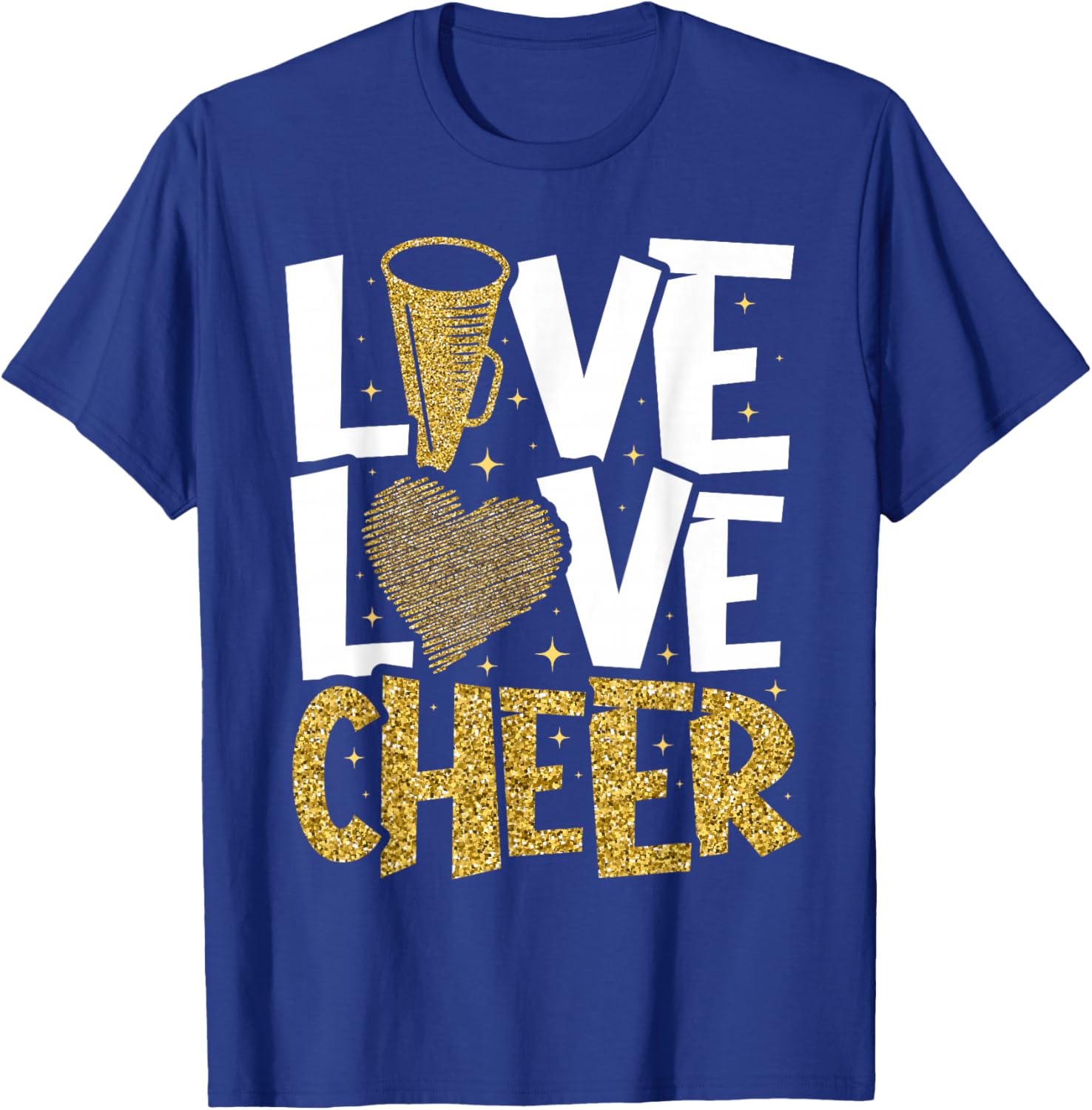 Live Love Cheer Girl Cheerleading Cheerleader Women Cheer T-Shirt - T-Shirt | Royal
