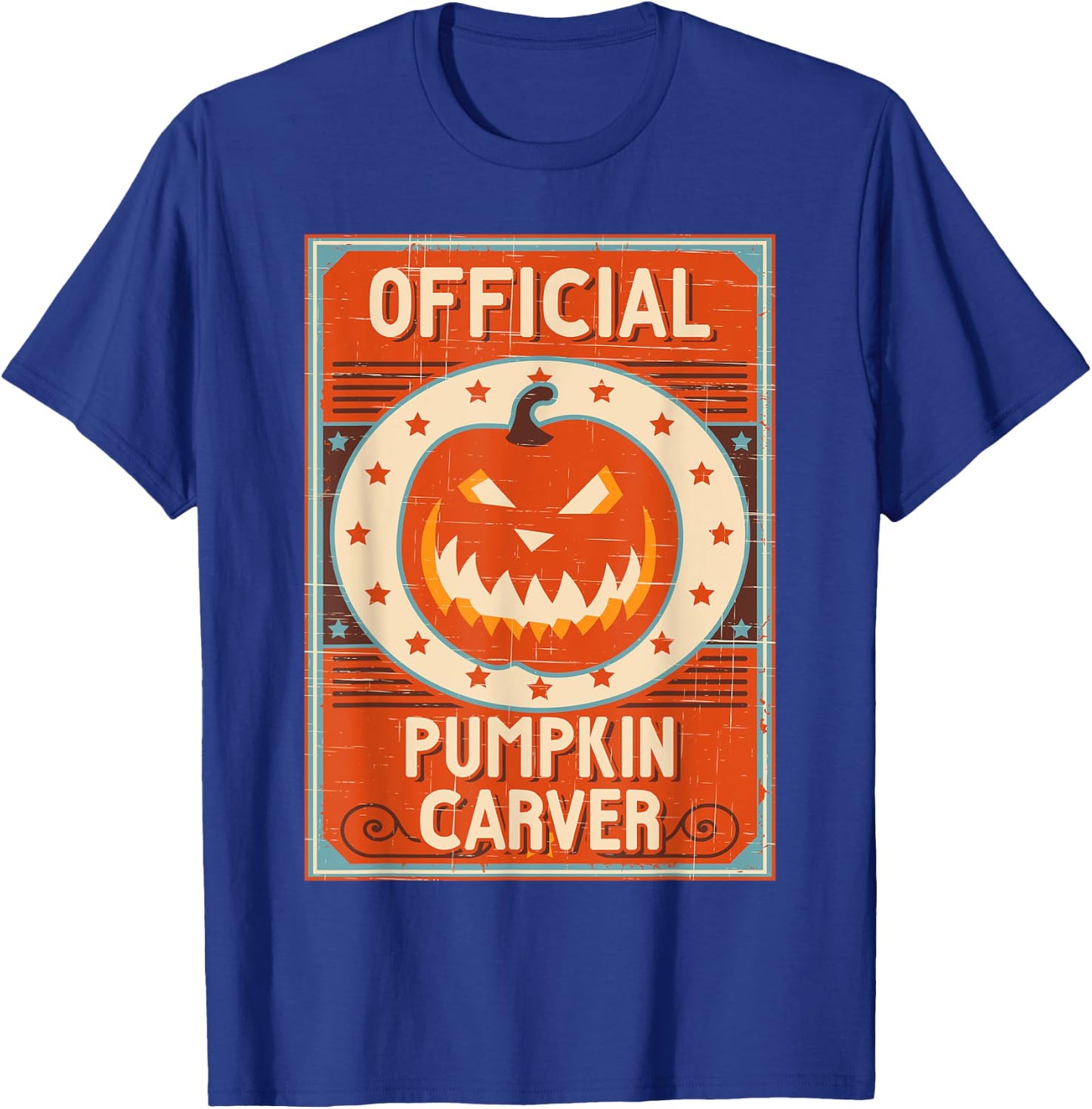 Official Pumpkin Carver Shirt For Halloween T-Shirt - T-Shirt | Royal