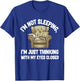 I'm Not Sleeping I'm Just Thinking Eyes Closed Funny Dad T-Shirt - T-Shirt | Royal