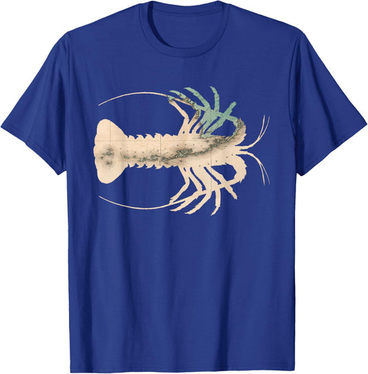Florida Keys Caribbean Spiny Lobster Map Silhouette T-Shirt - T-Shirt | Royal