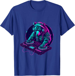 Bear DJ Turntable DJ Bear Music Producer Techno Beatmaker T-Shirt - T-Shirt | Royal