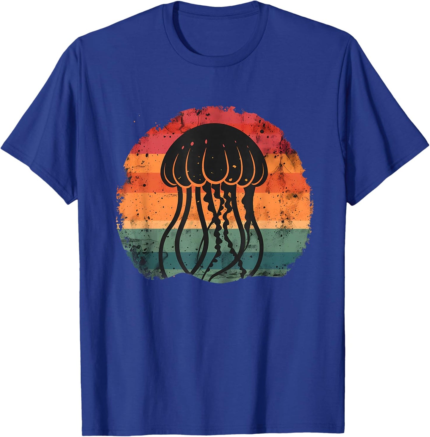 Jellyfish Retro Ocean Sea Animal Lover Sea Ocean Jellyfish T-Shirt - T-Shirt | Royal