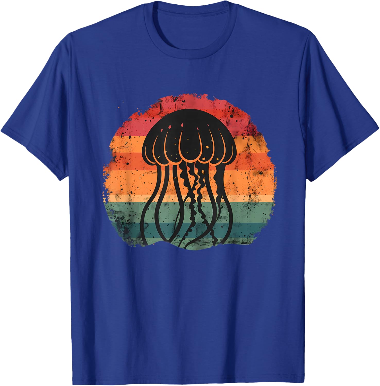 Jellyfish Retro Ocean Sea Animal Lover Sea Ocean Jellyfish T-Shirt - T-Shirt | Royal