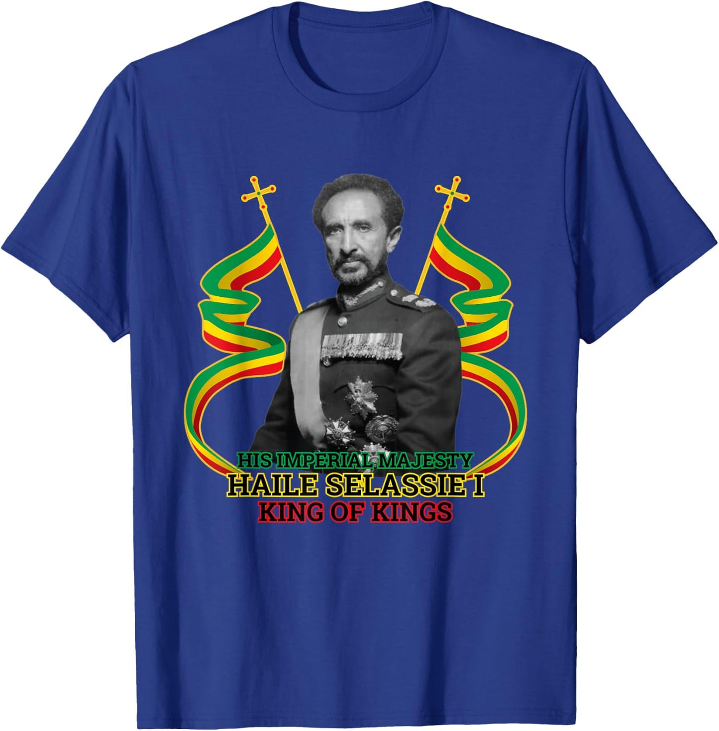 Ras Tafari His Imperial Majesty Haile Selassie T-Shirt - T-Shirt | Royal
