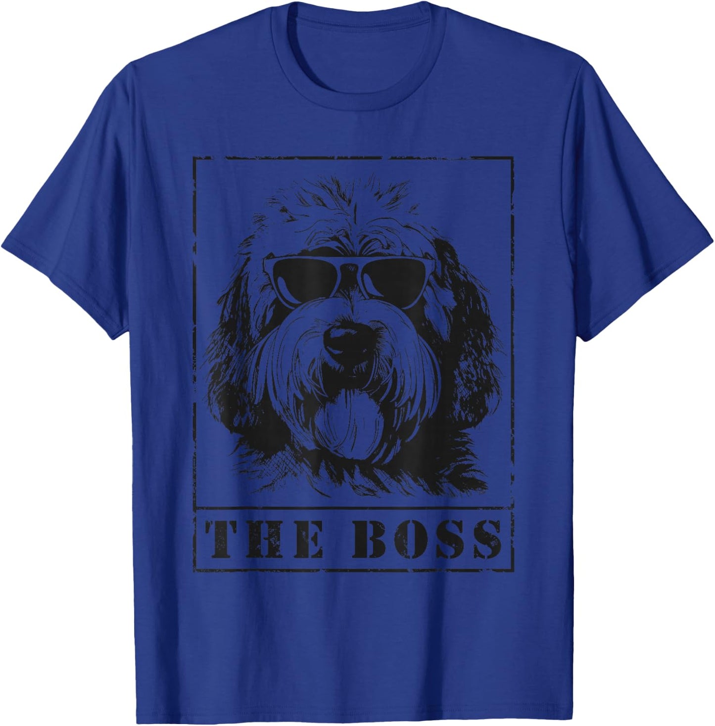 The Funny Old English Sheepdog Boss Mom Dad Dog Lover T-Shirt - T-Shirt | Royal