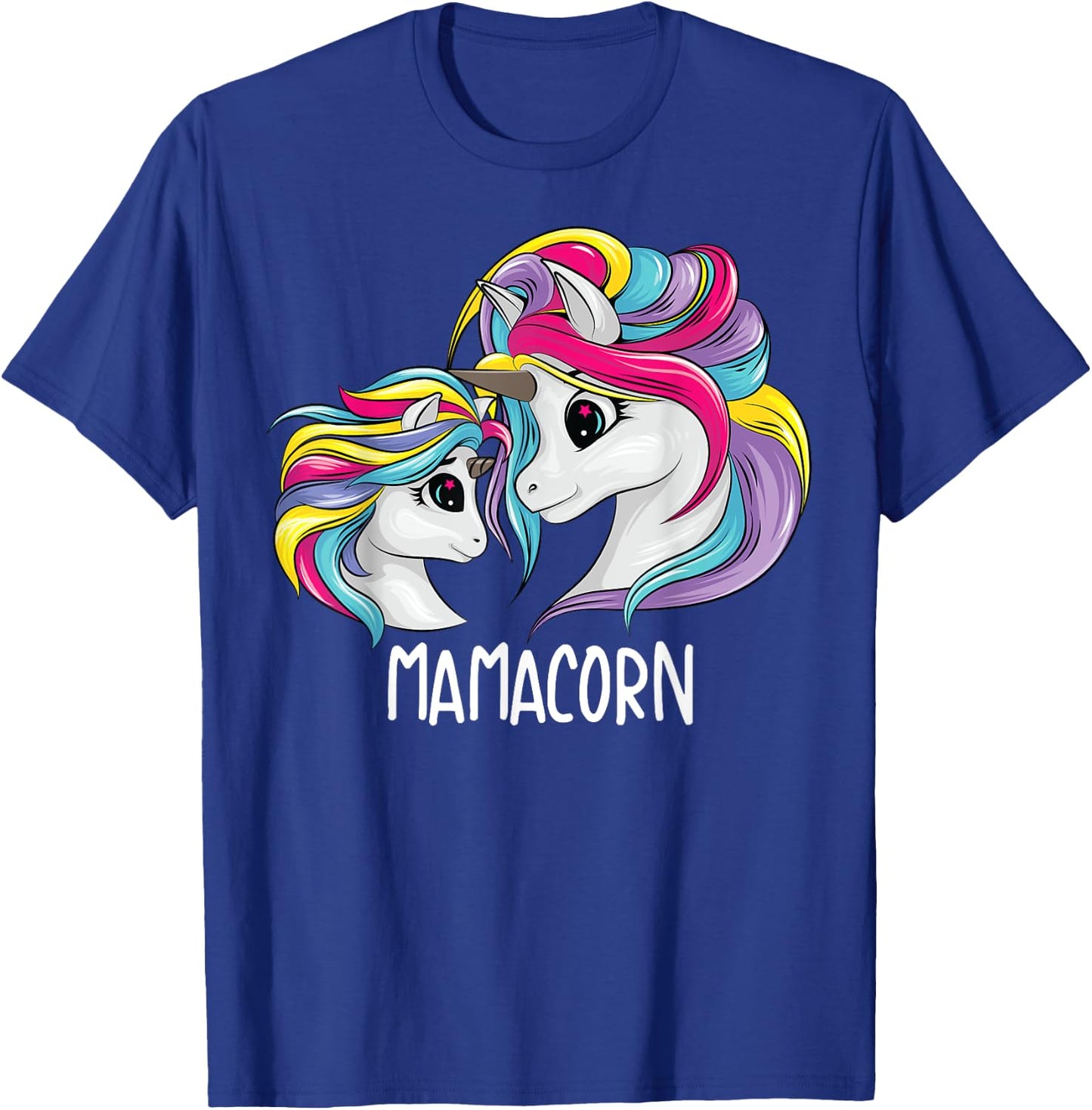 Cute Mom Baby Mama Unicorn Funny Mamacorn Gift Mom T-Shirt - T-Shirt | Royal