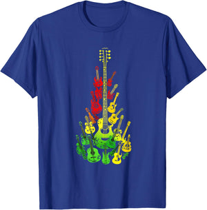 Rasta Reggae Music Guitar Jamaican Pride Rastafari Roots T-Shirt - T-Shirt | Royal