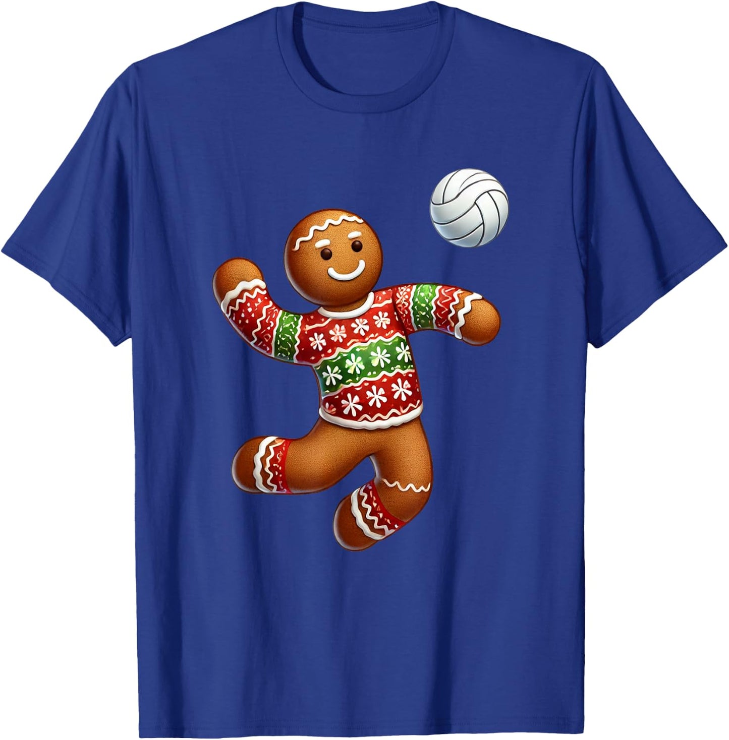Volleyball Christmas Volleyball Ugly Christmas T-Shirt - T-Shirt | Royal