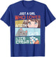 Just A Girl Who Loves Anime Cats Ice Cream Otaku Manga Lover T-Shirt - T-Shirt | Royal