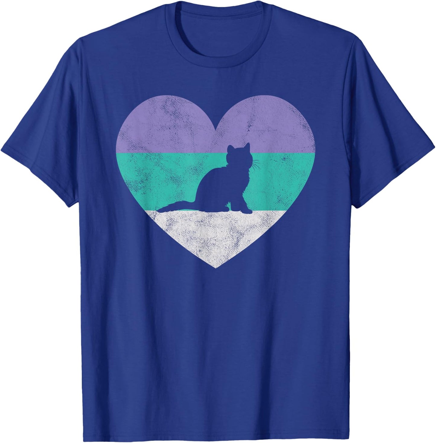 Kitten Gift & Girls Retro Cute T-Shirt - T-Shirt | Royal