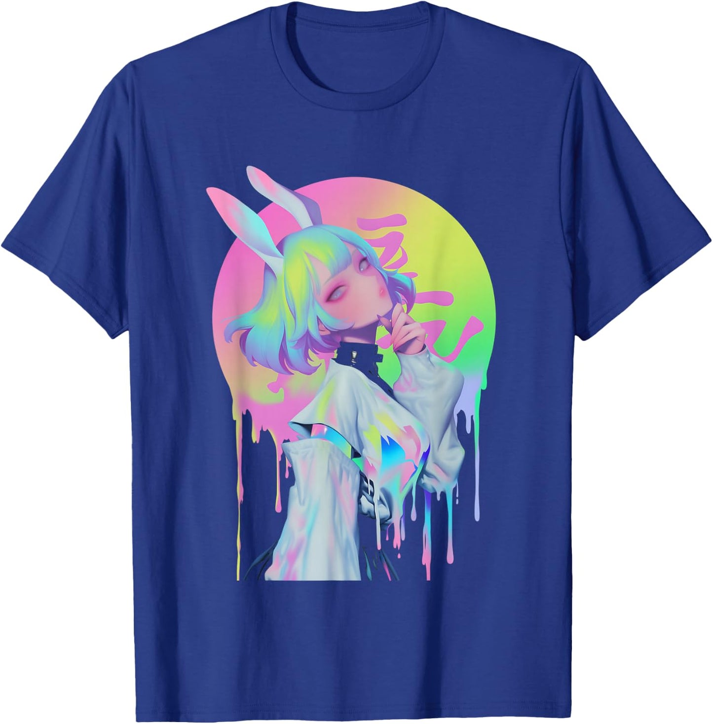 Anime Manga Cyberpunk Aesthetic Techwear Harajuku Bunny T-Shirt - T-Shirt | Royal