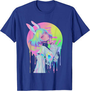 Anime Manga Cyberpunk Aesthetic Techwear Harajuku Bunny T-Shirt - T-Shirt | Royal