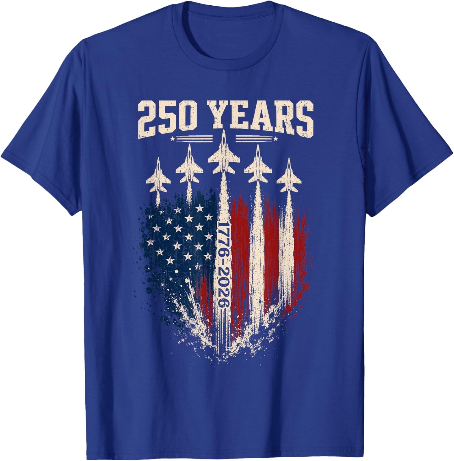 250 Anniversary USA Patriotic 250 Years American 4th of July T-Shirt - T-Shirt | Royal