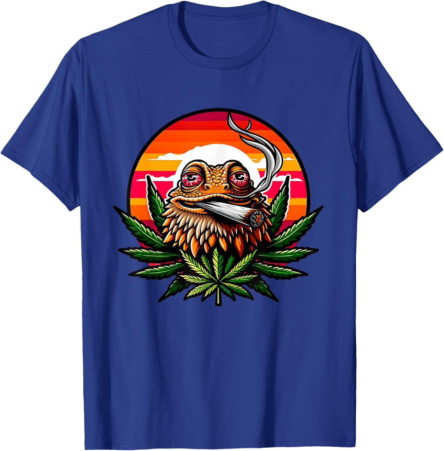 Bearded Dragon Marijuana Cannabis Beardie Reptile Pet Weed T-Shirt - T-Shirt | Royal