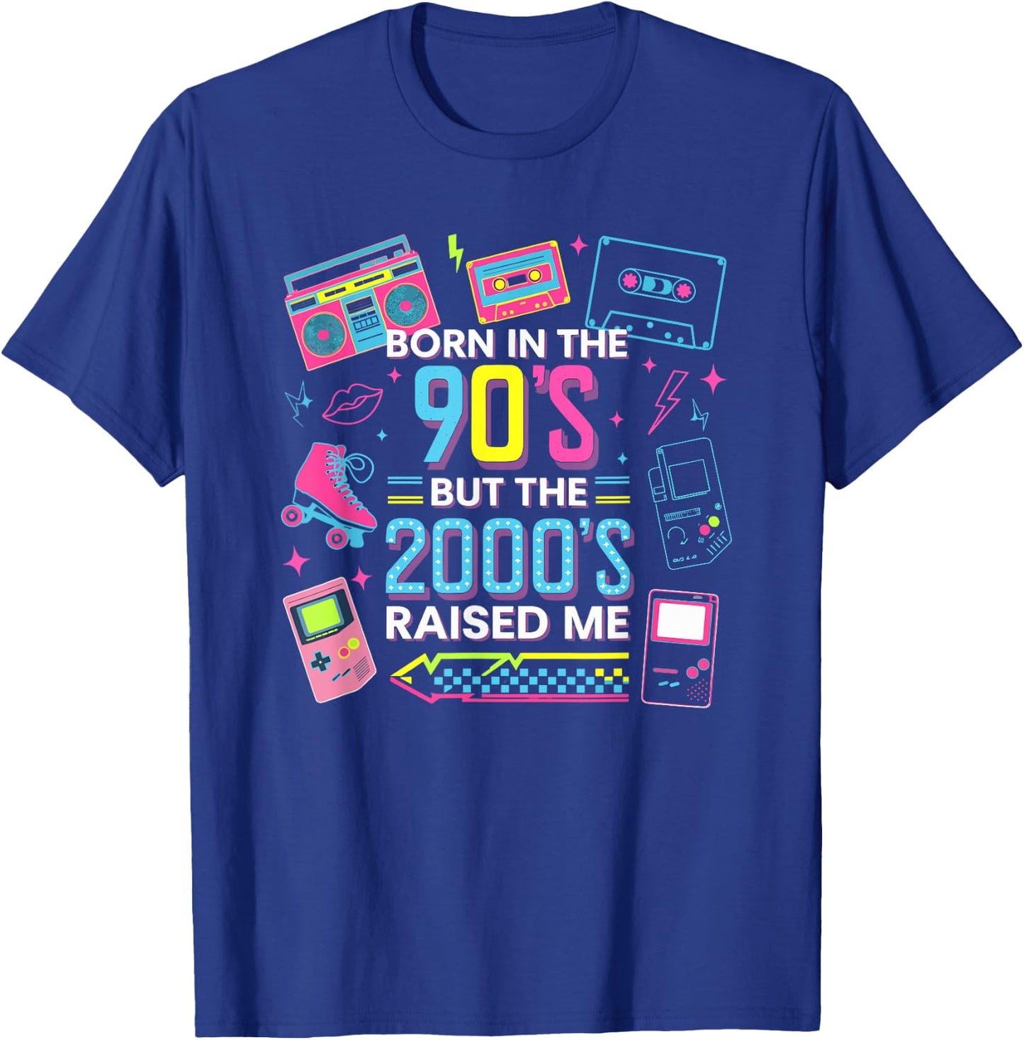 Born in the 90s, but the 2000 years made me revive the retro style , Black, S T-Shirt - T-Shirt | Royal