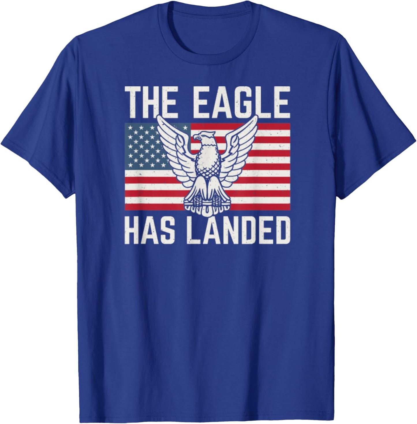 The Eagle Has Landed Scouting Adult Eagle Theme Black Small Classic Fit Short Sleeve T-Shirt - T-Shirt | Royal