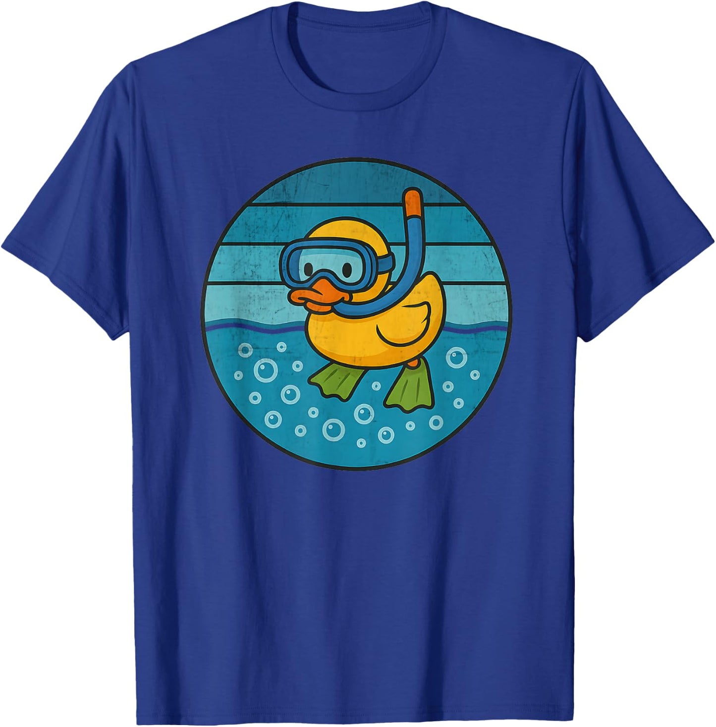 Rubber Duck Snorkeling Rubber Ducky Scuba Diving Ocean Cute T-Shirt - T-Shirt | Royal