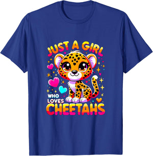 Just a Girl who loves Cheetahs T-Shirt - T-Shirt | Royal