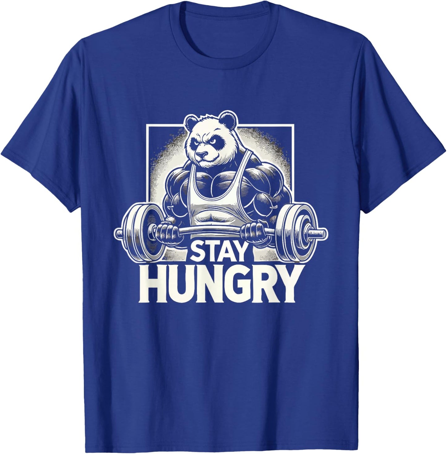 Panda - Anime Bodybuilding Gym Workout Fitness Motivation T-Shirt - T-Shirt | Royal