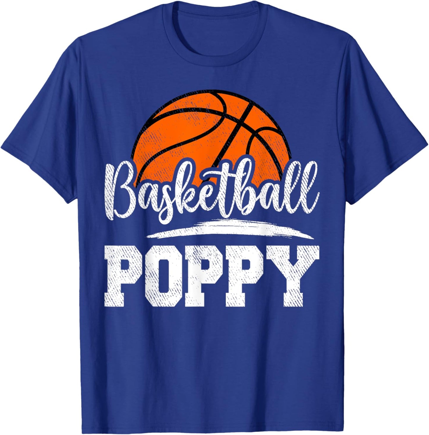 Basketball Poppy Basketball Player Game Day Father's Day T-Shirt - T-Shirt | Royal