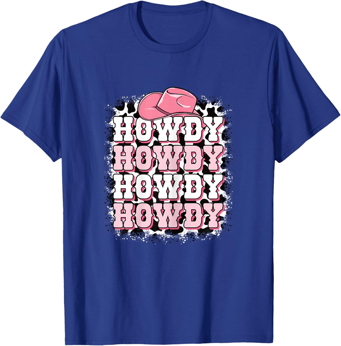 Howdy Western Country Cowgirl Rodeo Women Girls T-Shirt - T-Shirt | Royal