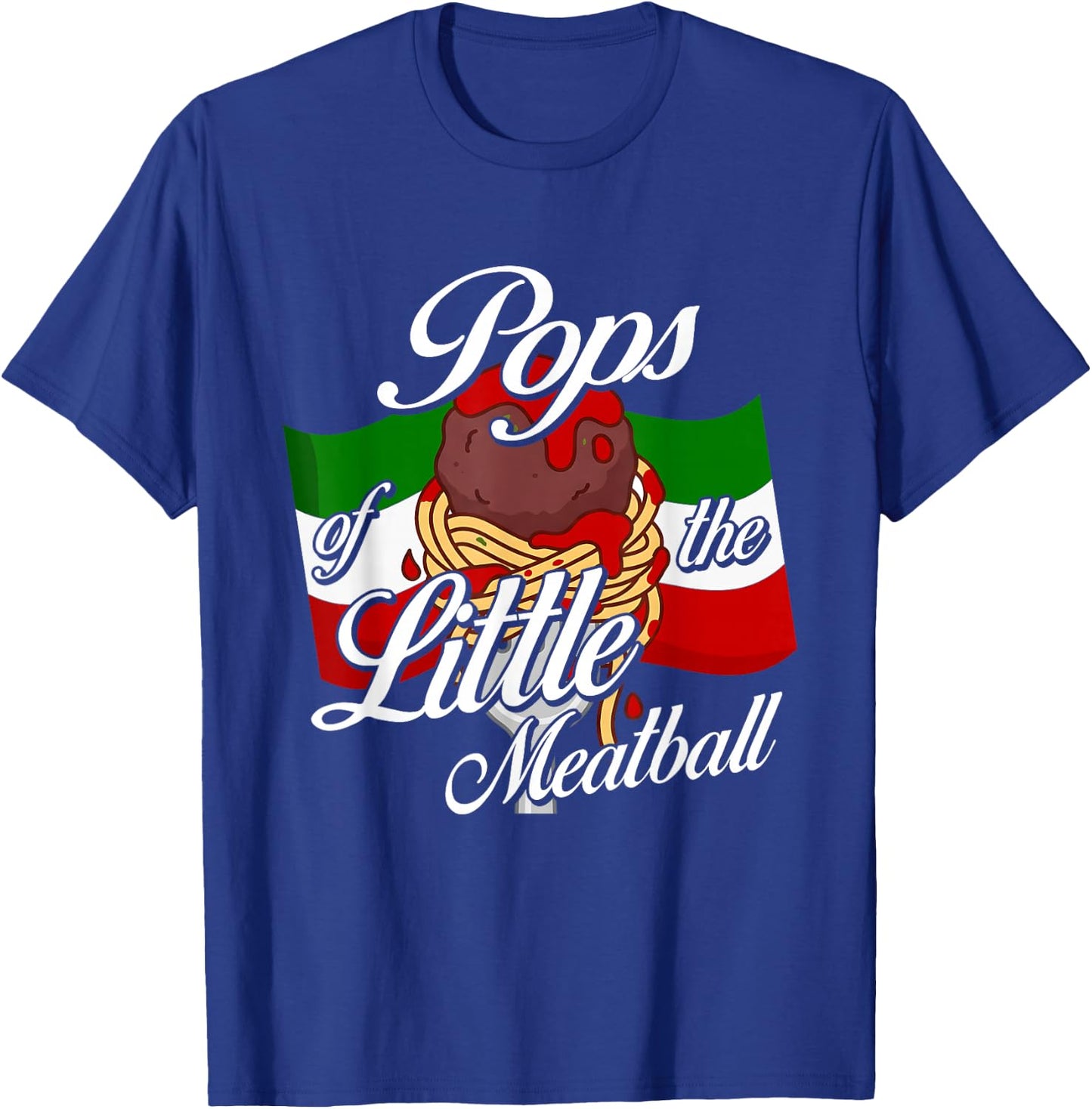 Pops of Little Meatball Italian Theme 1st Bday Italy T-Shirt - T-Shirt | Royal