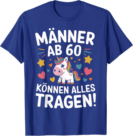 60th Birthday Man Woman 60 Years 1966 Decorative Funny Gift T-Shirt - T-Shirt | Royal