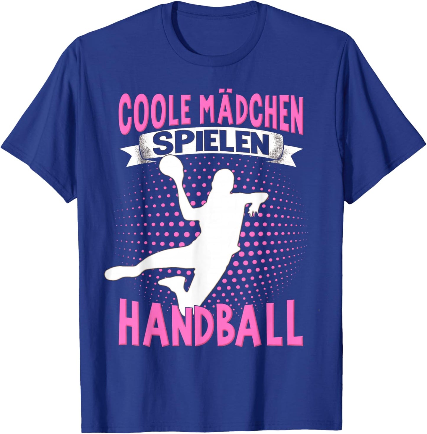 Handballer Women's Children's Cool Girls Playing Handball , black T-Shirt - T-Shirt | Royal