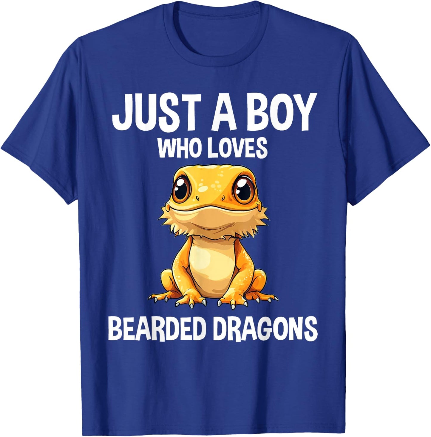 Just A Boy Who Loves Bearded Dragons Cute Bearded Dragon T-Shirt - T-Shirt | Royal