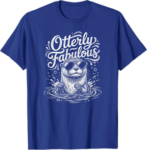 Otterly Fabulous Funny Otter T-Shirt - T-Shirt | Royal