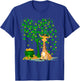 Shamrock Tree Leprechaun Hat Giraffe St Patrick's Day T-Shirt - T-Shirt | Royal