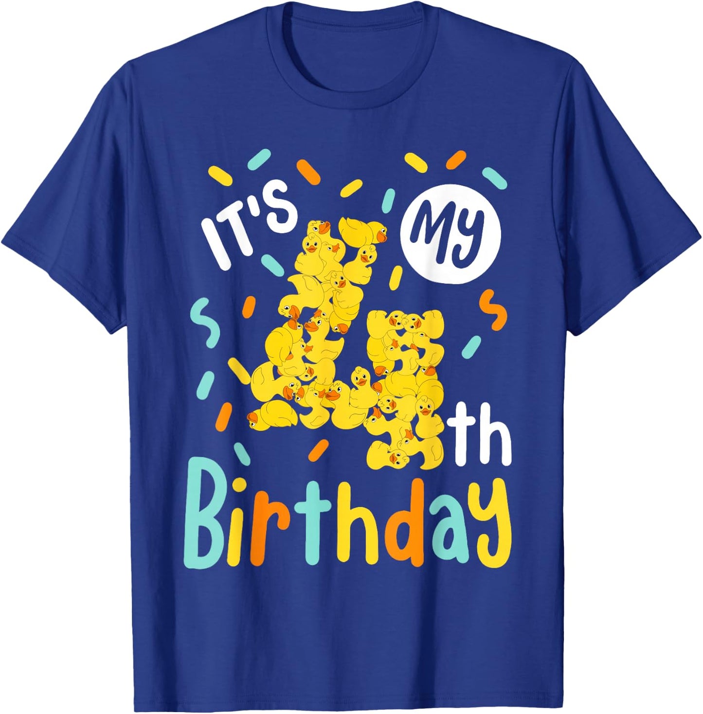 It's My 4th Birthday Rubber Duck Toddler 4 Year Old Birthday T-Shirt - T-Shirt | Royal