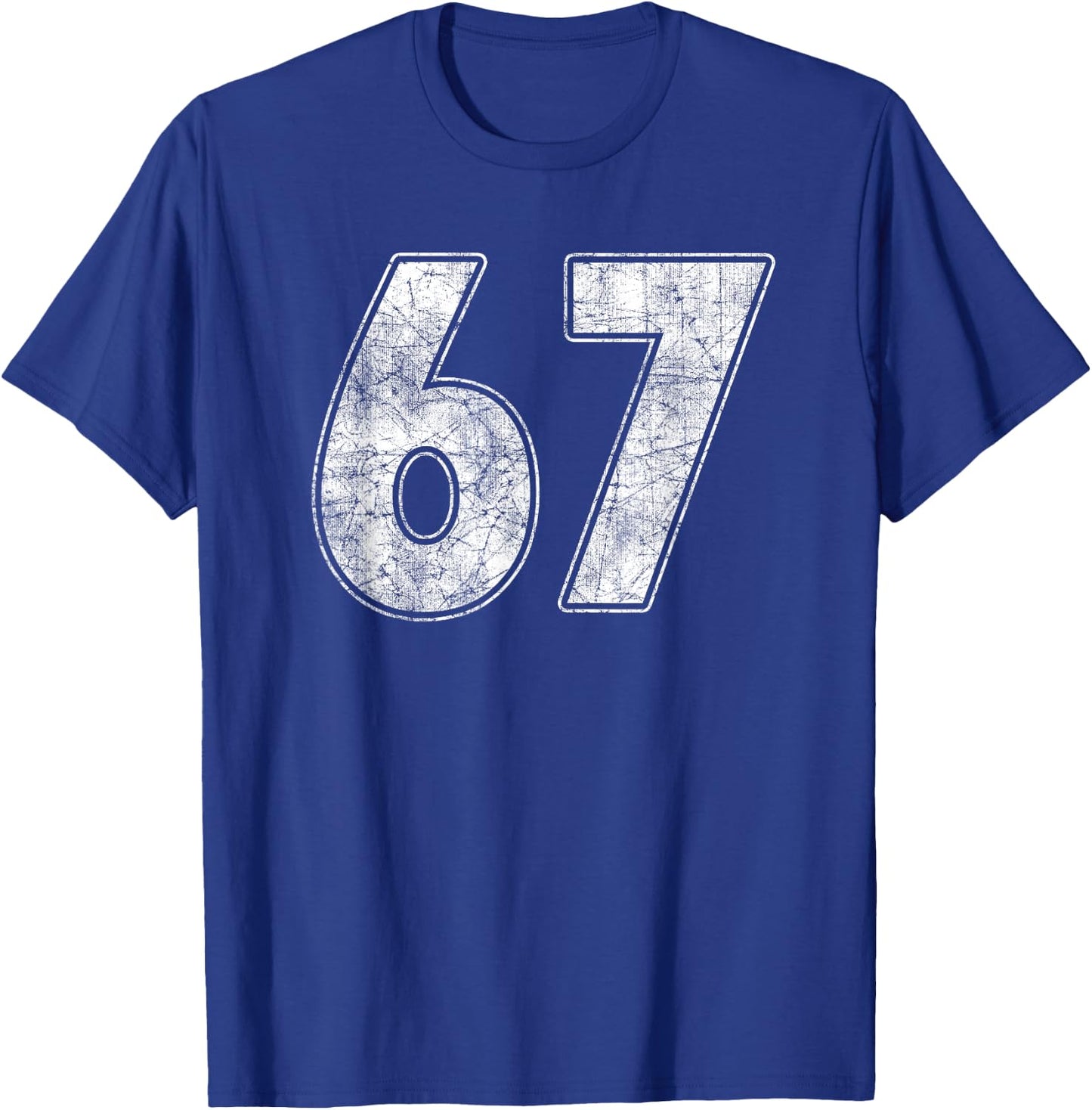 #67 Trikot Nummer 67 Uniform Größter Fan Lieblingsspieler T-Shirt - T-Shirt | Royal