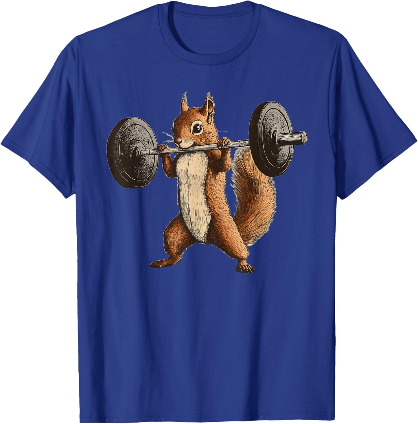 Squirrel Powerlifting Weightlifting Gym Workout T-Shirt - T-Shirt | Royal