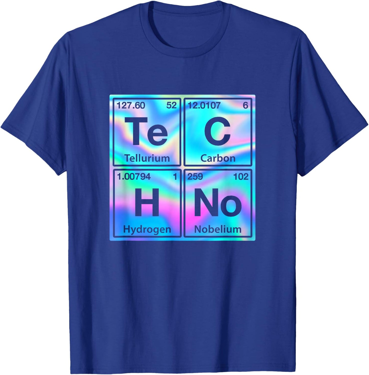 Techno Rave Periodic Table Electro Music Raver Festival T-Shirt - T-Shirt | Royal