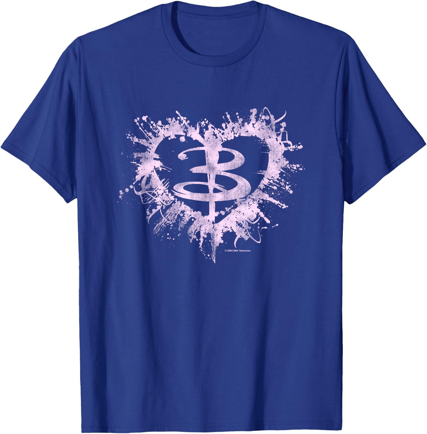 Buffy The Vampire Slayer Vintage Paint Splat Heart Logo , Black, S T-Shirt - T-Shirt | Royal