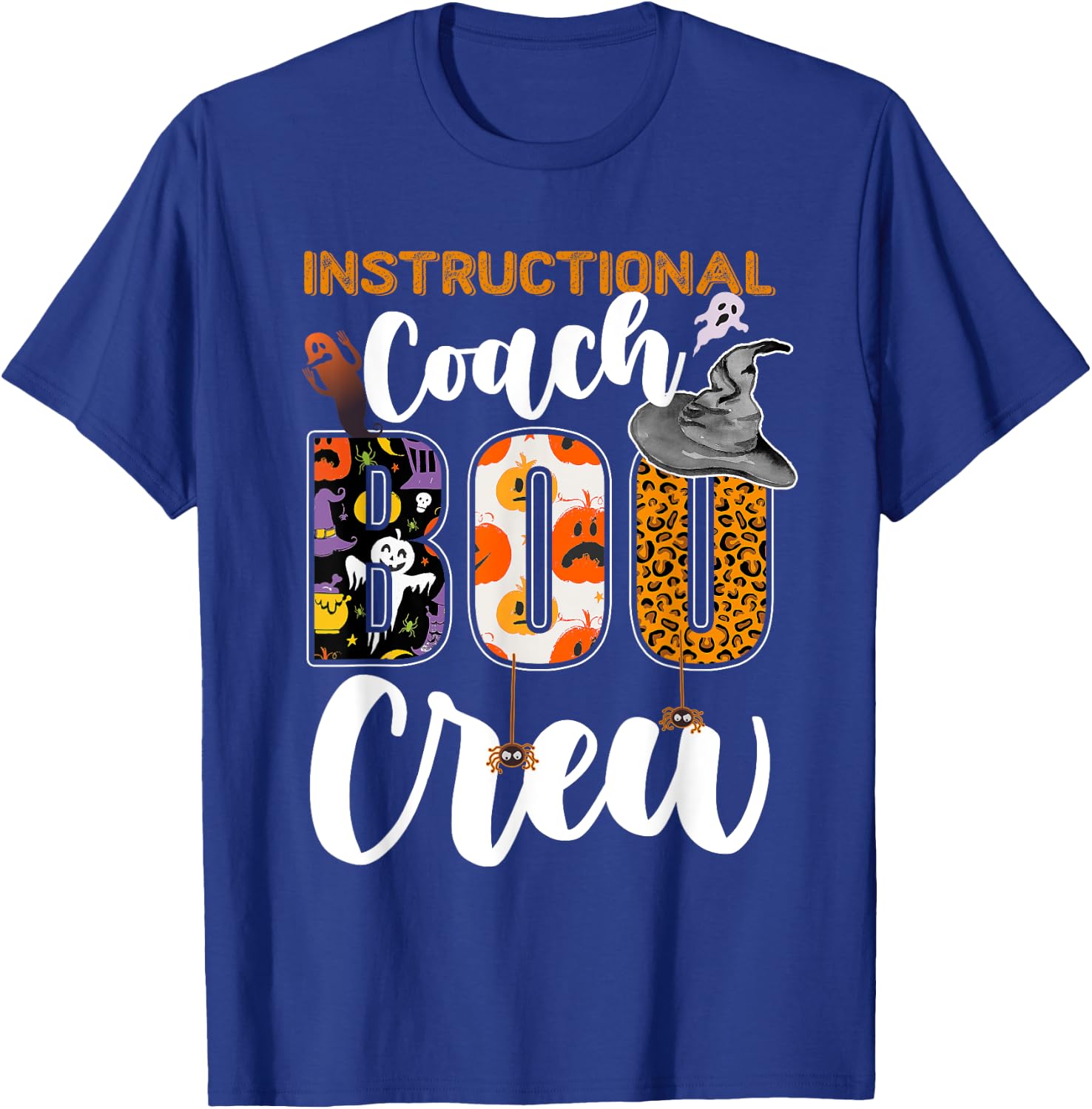 Instructional Coach Boo Crew Halloween Matching Funny T-Shirt - T-Shirt | Royal