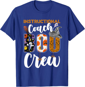 Instructional Coach Boo Crew Halloween Matching Funny T-Shirt - T-Shirt | Royal