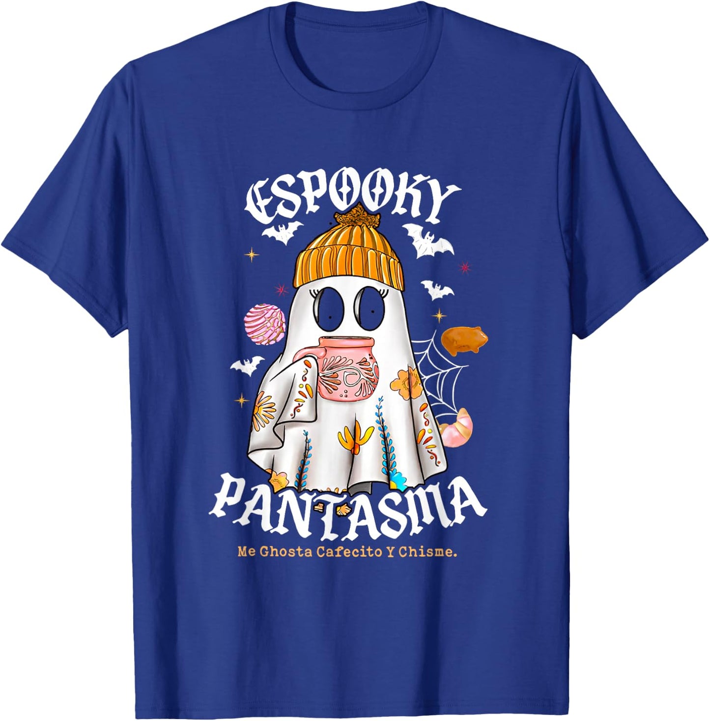 Espooky Pantasma Me Ghosta Cafecito Y Chisme T-Shirt - T-Shirt | Royal