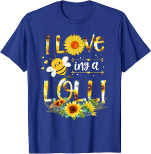 I Love Being A Lolli Sunflower Bee Mother's Day T-Shirt - T-Shirt | Royal