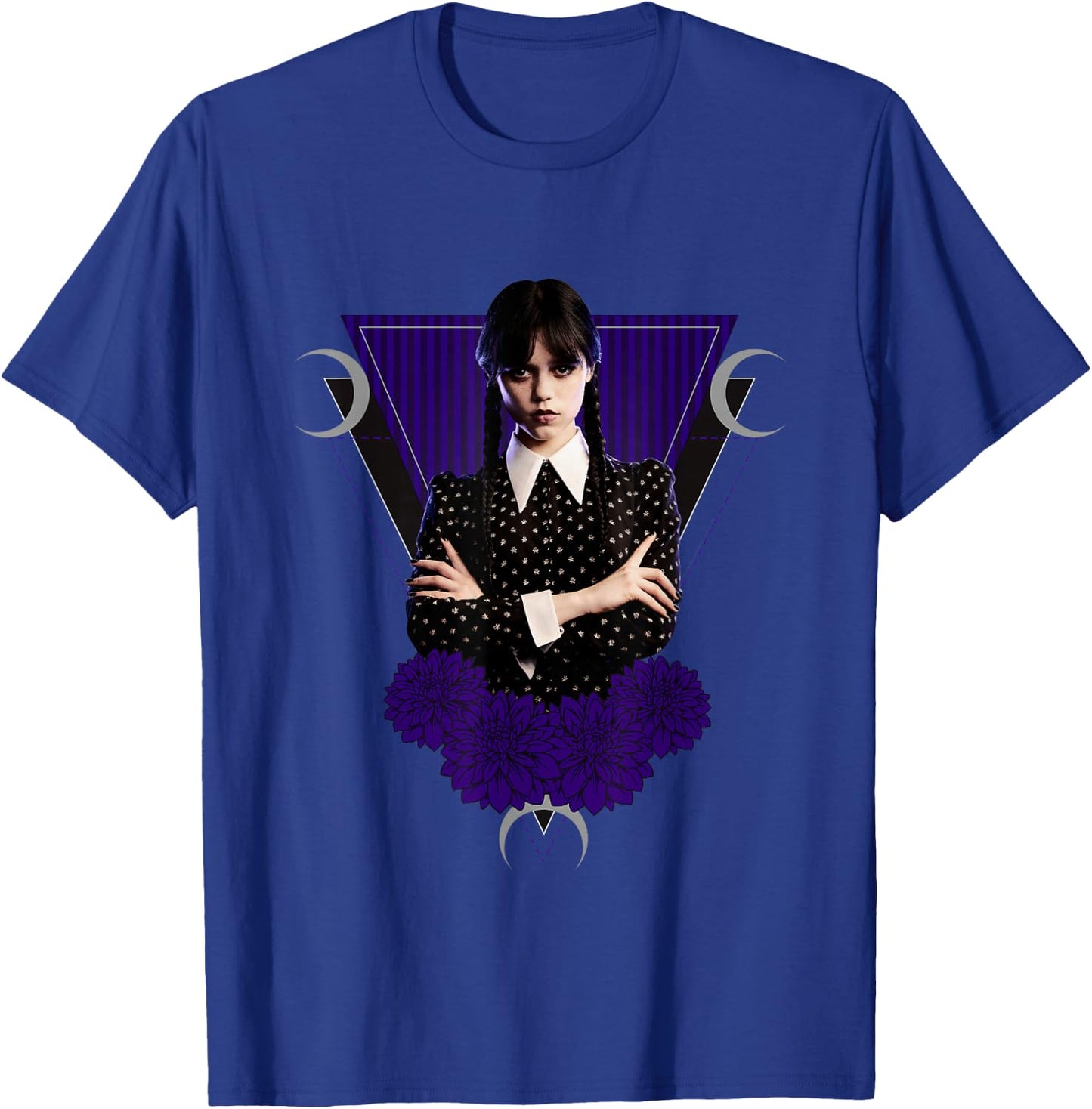 Mittwochsserie Mittwoch Schwarze Dahlien und Monde T-Shirt - T-Shirt | Royal