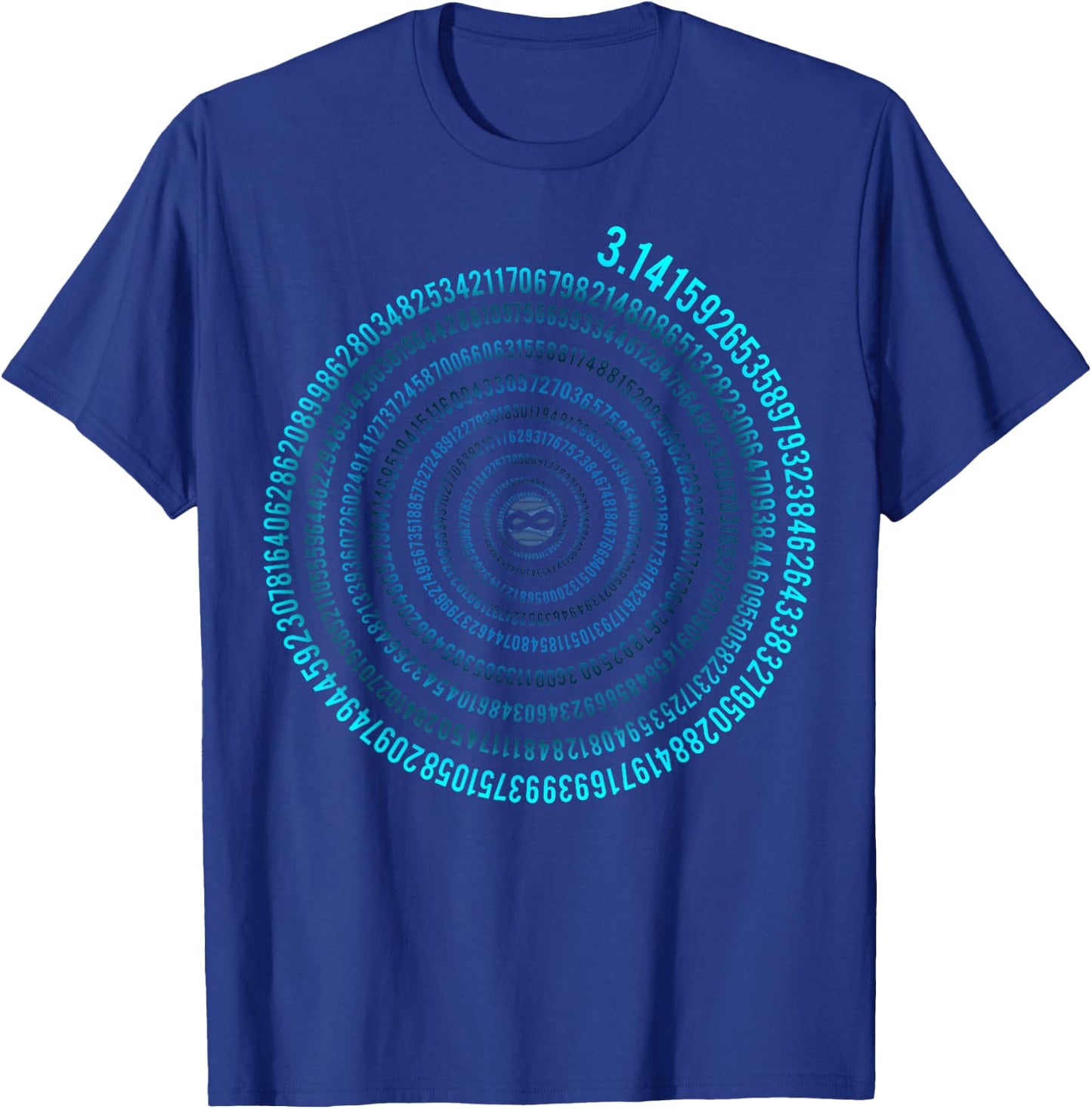 Pi Spiral Symbol Math Infinity Irrational Number T-Shirt - T-Shirt | Royal