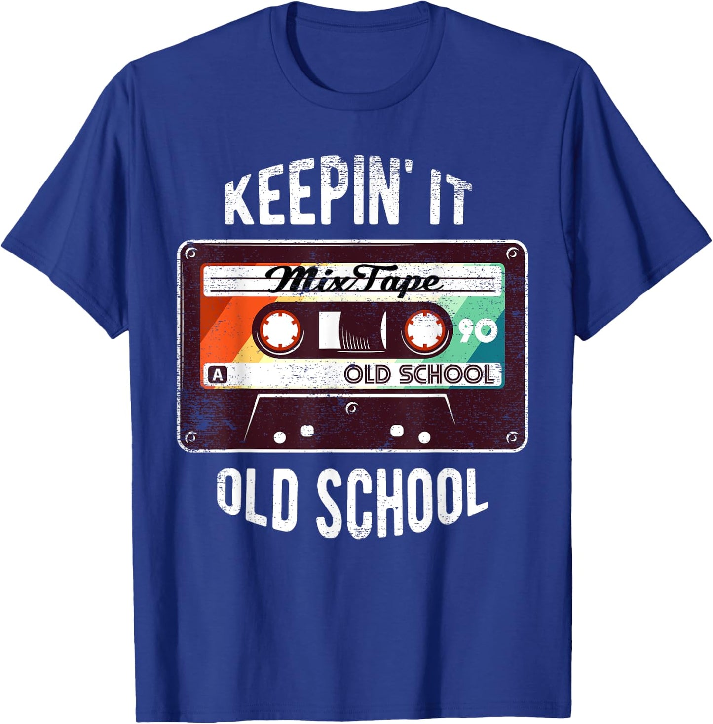 Old School Hip Hop 80s 90s Mixtape Graphic T Shirt T-Shirt - T-Shirt | Royal