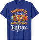Thankful My Middle School Turkeys Teacher Thanksgiving T-Shirt - T-Shirt | Royal