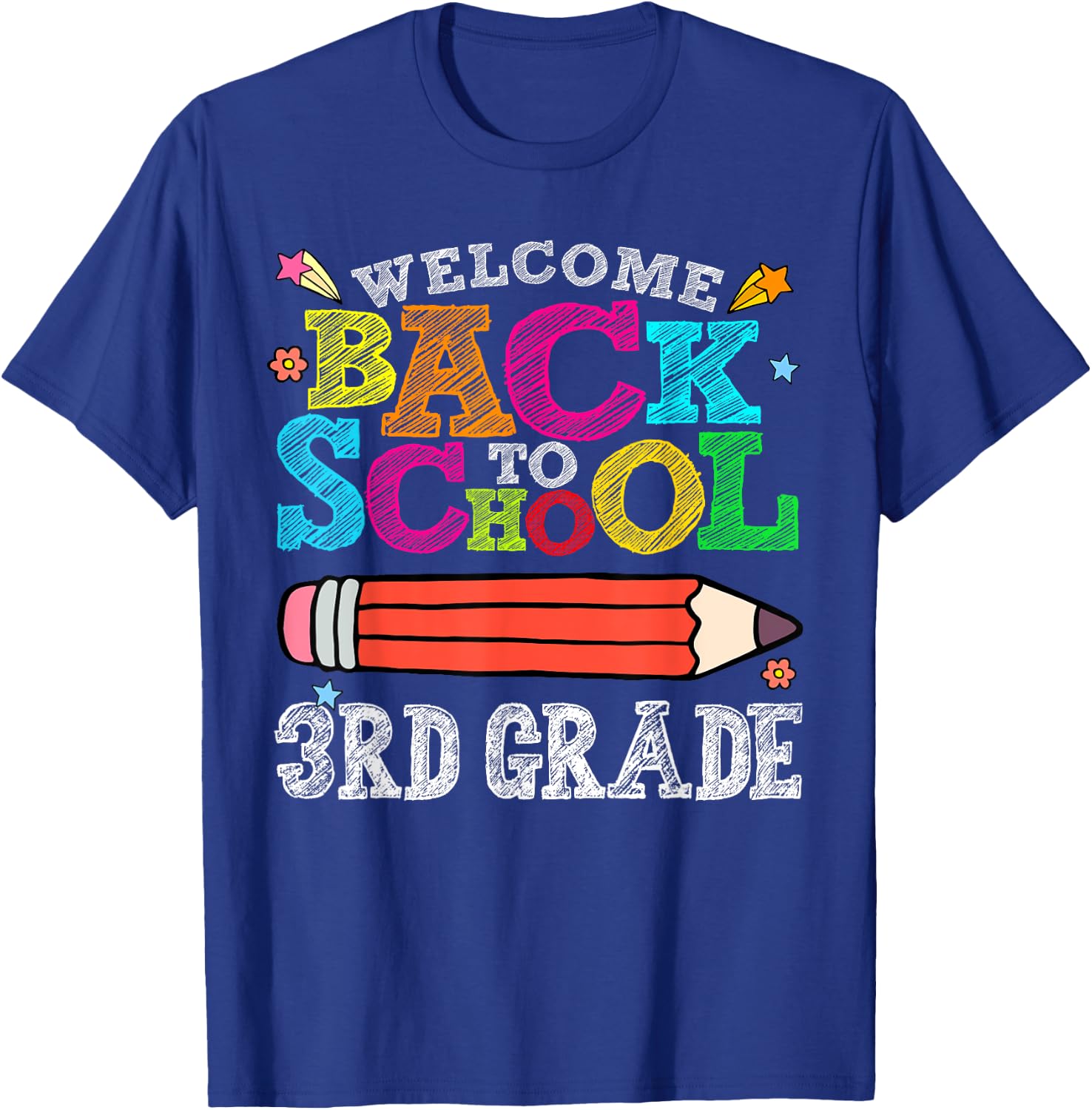 Welcome Back To School 3rd Third Grade for Teachers T-Shirt - T-Shirt | Royal
