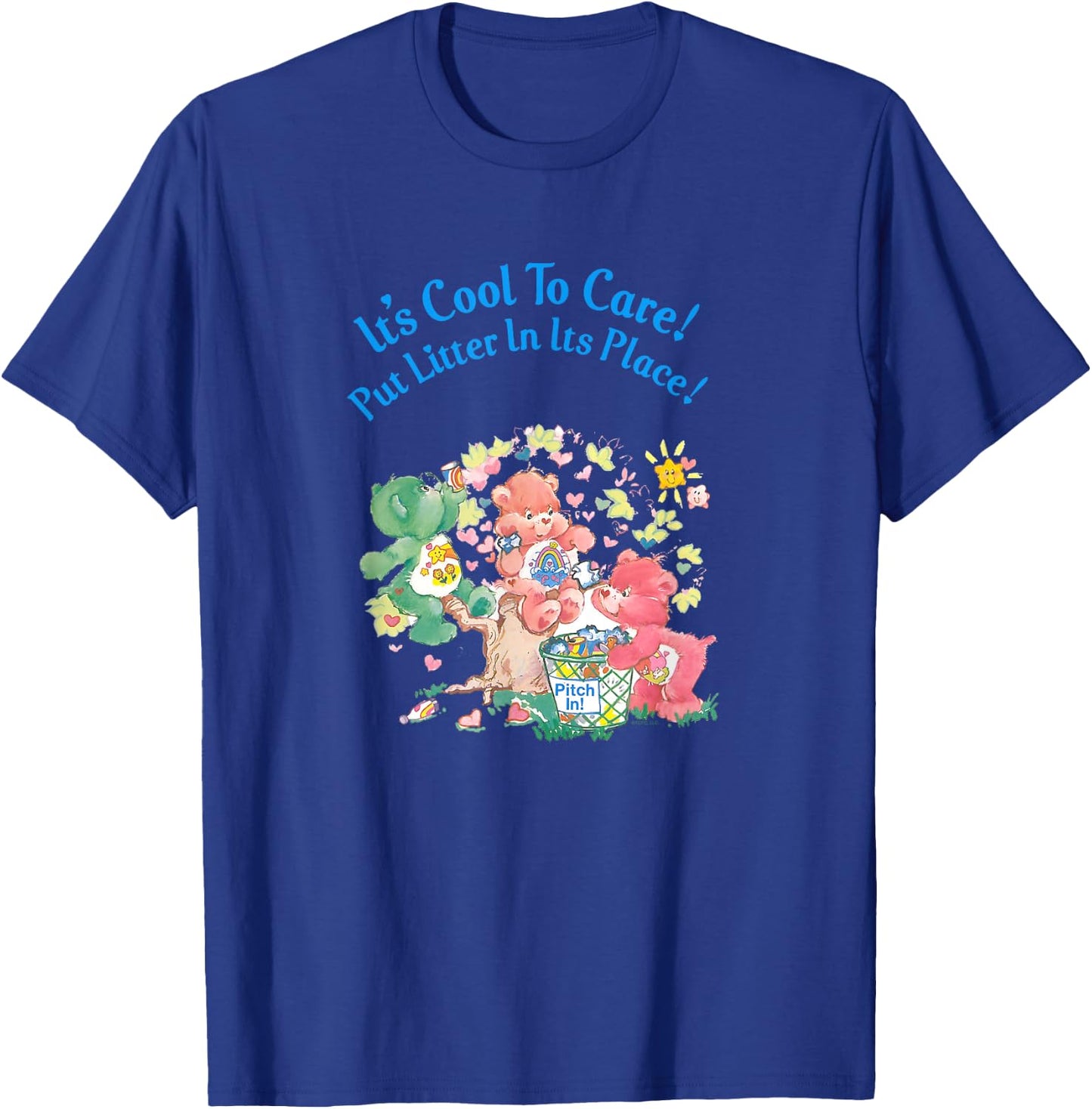 Care Bears It's Cool to Care Earth Day Retro Cartoon T-Shirt - T-Shirt | Royal