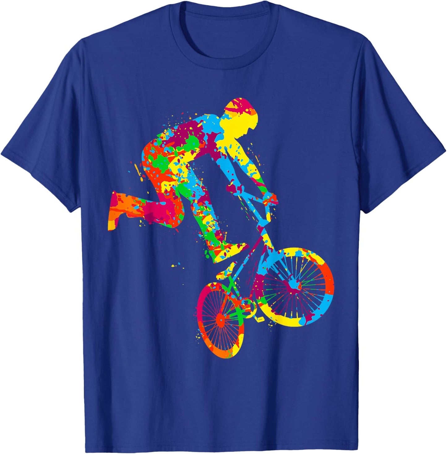 BMX Bike Stunt Driver Boys Kids , black T-Shirt - T-Shirt | Royal