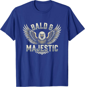 Bald & Majestic Sexy Bald Guy Funny Dad Joke T-Shirt - T-Shirt | Royal
